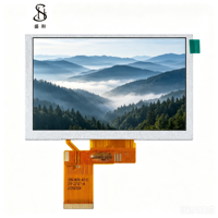 Écran d'affichage TFT IPS LED de 5 pouces, résolution 480x272, luminosité de 350 nits, température de fonctionnement de -20°C à 70°C, interface RGB 40 broches, BOE