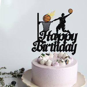 Decorazione per Torta di <span class=keywords><strong>Compleanno</strong></span> a Tema Basket per Fan Club Maschili e Femminili con Design 'Buon <span class=keywords><strong>Compleanno</strong></span>' - Product Image 4