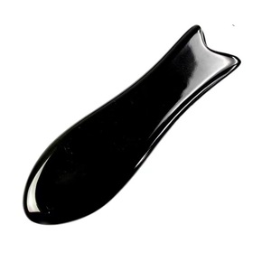 Commercio all'ingrosso corno di bufalo raschiando bordo occhio viso gua sha bastone viso sottile corpo attraverso massaggiatore guasha corno meridiano - Product Image 2