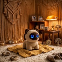 Intelligente KI-Sprechende Katze Plüschtier Lehrreiches Interaktives Emotionales Feedback-Begleitroboter als Geschenk für Kinder