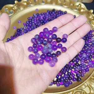 Kristal alami kualitas tinggi grosir bola kristal bola kristal Mini Amethyst untuk dekorasi rumah