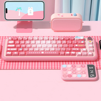 Customized Cherry Cute Anime Keyboard Keycaps Grey Yellow Matcha Green White Key Cap Russian Japanese Mechanical Keycaps Puller