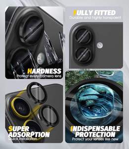 ซัพพลายเออร์ OEM ผลิตภัณฑ์ใหม่ ป้องกันการแตกหัก เลนส์กล้องแบบ CD สำหรับ iPhone 15 16 17 Pro Max อลูมิเนียมอัลลอยด์ โลหะ 9H ตัวป้องกันเลนส์กล้องโทรศัพท์ - Product Image 3