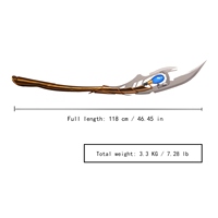 2025 populaire Loki Laufeysion Chitauri Cosplay baguette 118cm 3.3kg jouet épée avec décoration de Base éclairée