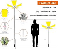 Éclairage extérieur Projecteur portable Travail Pêche Télescopique Camp Lumières Dimmable Télécommande Manuelle Contrôle Led Camping Lumière