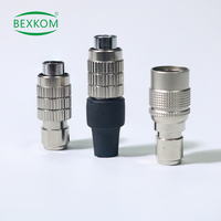 Connecteur de prise 6 broches HR10A-7R-6S, boîtier en laiton chromé, IP67, verrouillage Push-Pull pour caméra de numérisation linéaire, directement de l'usine OEM