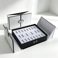 Boîte cadeau rigide à double ouverture avec logo personnalisé, faible MOQ, en carton recyclable de luxe pour cosmétiques