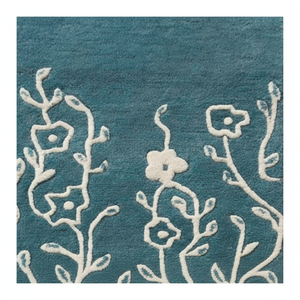 Direct de l'usine Floral à la mode Designer indien tapis de laine touffeté à la main en relief nouveau Design floral pour la maison ensembles de tapis de zone de prière - Product Image 1