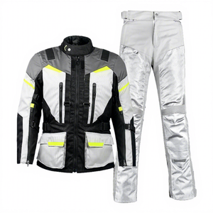 ชุดเสื้อแจ็คเก็ตและกางเกงมอเตอร์ไซค์แบบกันน้ำ ระบายอากาศ ทนไฟ ไซส์ใหญ่ พิมพ์ลายเทคนิค สำหรับแข่งรถวิบาก - Product Image 1