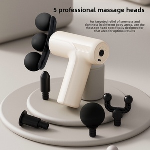 Cross-Border 3-<b>Head</b> Mini Handheld Fascia Body <b>Massager</b> Cordless Brushless Deep Percussion Relaxation for Shoulder Back Leg - Product Image 4