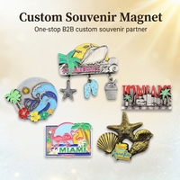 Aimant de réfrigérateur en métal, souvenir de la plage de Miami, Jamaïque, design personnalisé par le fabricant