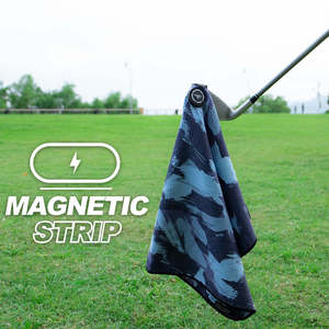 Serviettes de golf en microfibre personnalisées en gros, nettoyeur de clubs de golf, serviette à balles, serviette magnétique de golf - Product Image 2