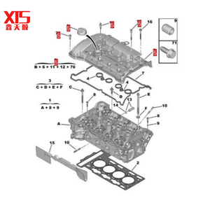 Peugeot 508 408 308S Citroen <span class=keywords><strong>C5</strong></span> C6 Cámara de válvula de motor Conjunto de cubierta ABS para protecció<span class=keywords><strong>n</strong></span> de motor 1,6 T 9805712480 - Product Image 6