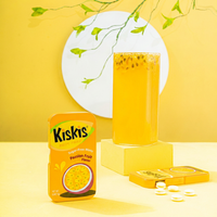 Bonbons à la menthe sans sucre KisKis, saveur fruit de la passion, pour une haleine fraîche, en boîte métallique portable, très demandés