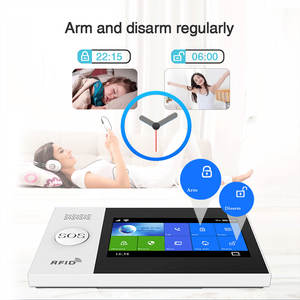 Meilleures ventes, système d'alarme intelligent WiFi GSM Tuya avec écran tactile LCD de 4,3 pouces, audio bidirectionnel, multilingue, commande vocale, PST-WG107-4G - Product Image 6