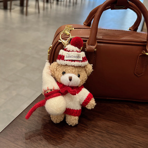 Pendentif en peluche de Noël, petit ours mignon, <span class=keywords><strong>porte</strong></span>-clés Duffy <span class=keywords><strong>Disney</strong></span>, cadeau pour couples, poupée de dessin animé, breloque de sac, emballé individuellement - Product Image 6