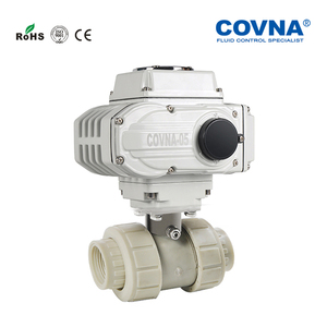 COVNA DC12V Vanne à boisseau sphérique motorisée en plastique UPVC 2 pouces 2 voies - Product Image 5