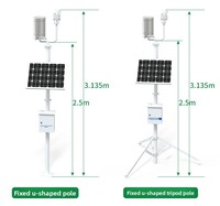 Estación Meteorológica Solar IoT 7 en 1, Sistema de Monitoreo Agrícola en Tiempo Real 4G |   Sensor de Velocidad del Viento, Lluvia, Temperatura y Humedad para Agricultura