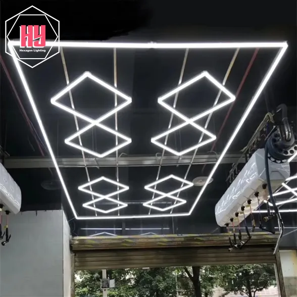 HanYin Luz LED hexagonal de alta qualidade para teto, dispositivo de detalhamento de carro e melhoria da casa, luz de teto hexagonal