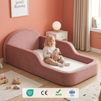 Canapé de jeu pour enfants de haute qualité certifié OEKO-TEX, lit de sol en mousse souple pour tout-petits avec matelas en éponge, housse amovible