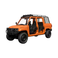 Mini voiture de tourisme électrique version King 4WD 4x4 double cabine avec 4 sièges véhicule à énergies nouvelles de Chine
