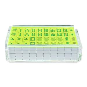 مجموعة لعبة الماهجونغ الأمريكية المخصصة من الأكريليك مع ألوان مخصصة وشعار محفور - Product Image 6