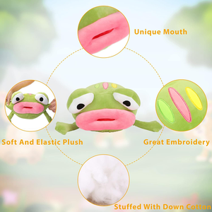 Rana de Peluche Personalizada con Labios Rojos Gruesos, Boca Única, Ojos Grandes, Extremidades Divertidas, Relleno de Algodón, Suave y Acogedora, Decoración para Cama o Sofá, Juguete de Rana Loco de 10 Pulgadas - Product Image 3