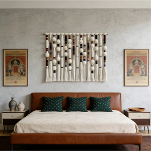 Arte Mural Ecléctico con Borlas de Macramé que Absorben el Sonido, Tapicería de Burbujas, Adornos Colgantes de Pared para un Hogar Acogedor - Product Image 5