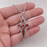 Colliers de style punk rock noirs à croix pointue pour femmes et hommes, pendentif croix dague gothique, bijoux