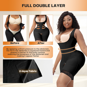 ชุดกระชับสัดส่วนหลังผ่าตัดแบบสั้น รุ่น Custom Reductoras Girdle Post Op Surgery Stage 1 Bbl Butt Lifter Compression สำหรับผู้หญิง ยี่ห้อ De Mujer Fajas Colombianas - Product Image 5