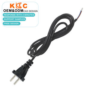 Cable de Alimentación con Enchufe Europeo de 10A 250V 1M, Cable Aislado de Goma con Extremos de Alambre Desnudo y Estañado para Electrodomésticos - Product Image 2