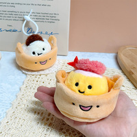 Porte-clés en peluche Dim Sum mignon 9*7cm, pendentif de sac en forme de nourriture douce et rembourrée, cadeau pour enfants et amis
