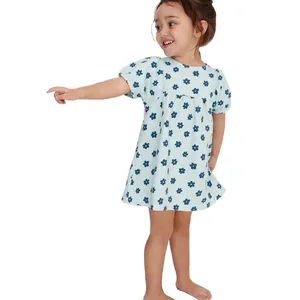 2020 hot sale orange baby frock designs fancy simple design new model girl dress