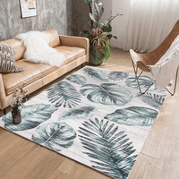 Feuilles tropicales vertes Tapis rustique Tapis de salon Carreaux et tapis tapis de bureau en ligne tapis moelleux