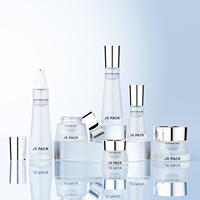 Ensemble de contenants cosmétiques en verre de luxe avec revêtement, flacon de lotion 120 ml, pot 80 g, emballage haut de gamme pour soins de la peau, vente en gros, Jarsking PACK