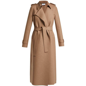 Manteau portefeuille élégant en laine Veste longue d'hiver avec col à revers Fermeture de ceinture réversible respirante Taille XL pour l'automne/hiver - Product Image 5