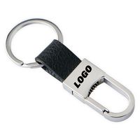 Porte-clés en cuir de haute qualité pour homme, porte-clés en métal pour voiture, petit cadeau promotionnel personnalisé