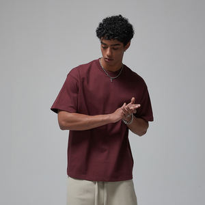 T-Shirt Oversize da <span class=keywords><strong>uomo</strong></span> di alta qualità con spalle cadenti in stile <span class=keywords><strong>Vintage</strong></span> con schermo grafico stampato su misura per i produttori di <span class=keywords><strong>abbigliamento</strong></span> a - Product Image 3
