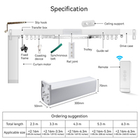 Kit moteur de rideau intelligent YDD 2026 le plus récent WIFI/ZIGBEE Tuya, télécommande unidirectionnelle avec commande vocale Google Home Alexa
