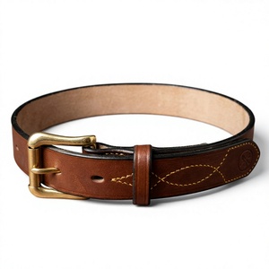 Ceinture vintage pour homme en cuir de vachette avec boucle à ardillon – Acier, écologique, légère, imperméable, robuste, durable, largeur 3,8 cm, 138 cm - Product Image 5