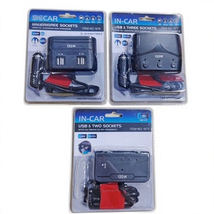 Chargeur de téléphone haute puissance 1 à 3 ports USB, adaptateur multifonction à charge rapide pour voiture - Product Image 1