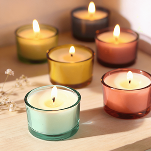Bougie décorative Zijin aux fleurs séchées, cire végétale, 4 à 8 heures de combustion, 5 couleurs, pour la fête <span class=keywords><strong>des</strong></span> mères, Thanksgiving, la maison - Product Image 4