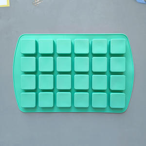 Stampo in Silicone <span class=keywords><strong>per</strong></span> Caramelle e Cioccolatini con 24 Cavità Quadrate, Stampo Personalizzato <span class=keywords><strong>per</strong></span> Dolci e Cioccolato - Product Image 1