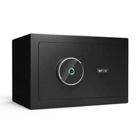 Coffre-fort de sol robuste en acier allié avec triple déverrouillage par empreinte digitale, mot de passe et clé, 3 étagères de rangement