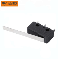 Interruptor de Límite Micro de Palanca Larga Lema KW12-9, Básico, 5A, 125/250VAC, Acero Inoxidable, SPDT