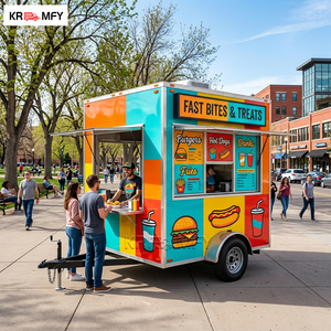 DOT CE Square Trailer Fully Equipped For Soft Serve <b>Machine</b> Ice Cream Hot Dog Fast Business Food Truck - Product Image 3