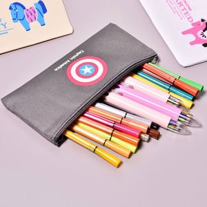 Cosmetic <b>Bag</b> Zip Pouch Canvas Letter Pattern Make up Zipper Pencil Pouches - Product Image 3