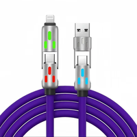 Chargeur USB Ultra Rapide 240W avec Écran LED, Multi-Appareils 4-en-1, et Câble de Charge Rotatif Coudé Type-C pour Téléphone Portable et Imprimante