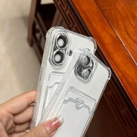 Étui Portefeuille Souple Tendance pour iPhone 17 16 15 14 13 12 11 Pro X XR Max 7 8 Plus 16e 17 Air – Coque Transparente Antichoc