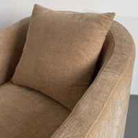Fauteuil simple en cuir de style nordique, luxueux et confortable pour le salon